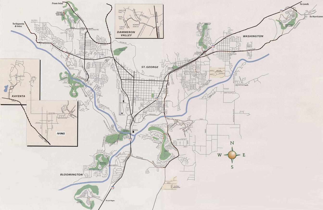 Elevation Map Of St Utah United States Map